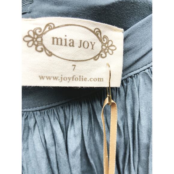 Joyfolie Mia Joy Teal Green Rayon Skirt 2 Layer Ruffle Tule Size 7 Whimsy Goth - Picture 4 of 9